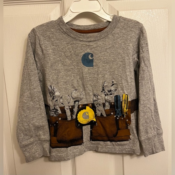 Carhartt Other - Carhartt Youth size 2T Grey Tool Belt Long Sleeve Shirt